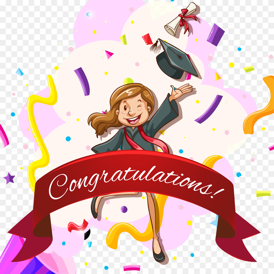 Euclidean Vector Ceremony Web Template Cartoon Hand Congratulations Graduation Ceremony, Person, People, Paper, Baby Free Png