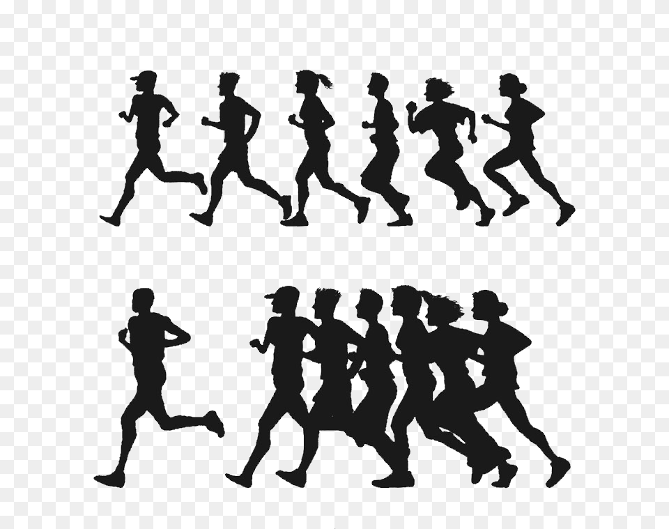 Euclidean Vector Clip Art People Silhouette Material Silhouette Of People Running, Person, Adult, Man, Male Free Transparent Png