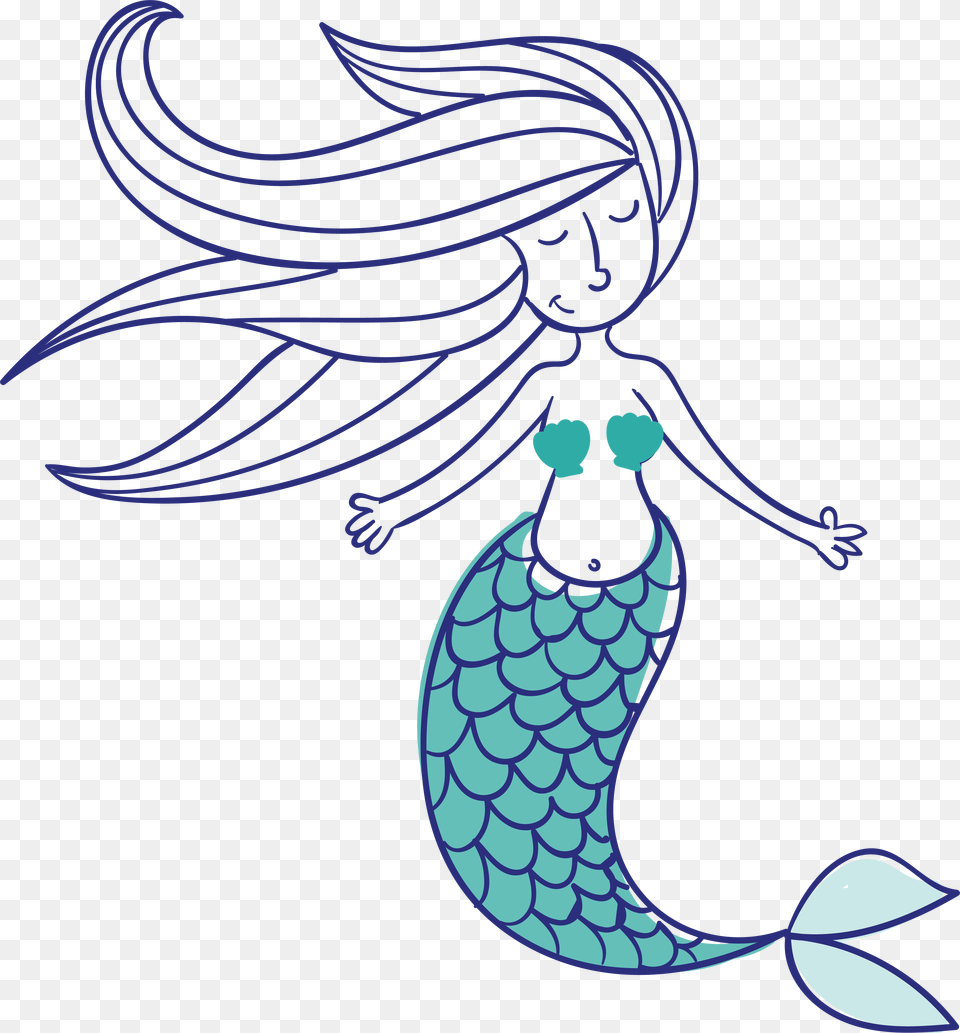 Euclidean Vector Mermaid Mythology Icon Mythology Mermaid Clipart, Book, Comics, Publication, Baby Png