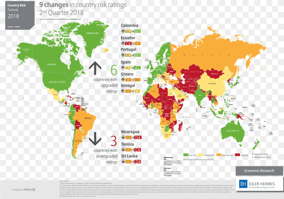 Euler Hermes Country Risk Ratings 2018, Outdoors, Plot, Plant, Tree Free Png Download