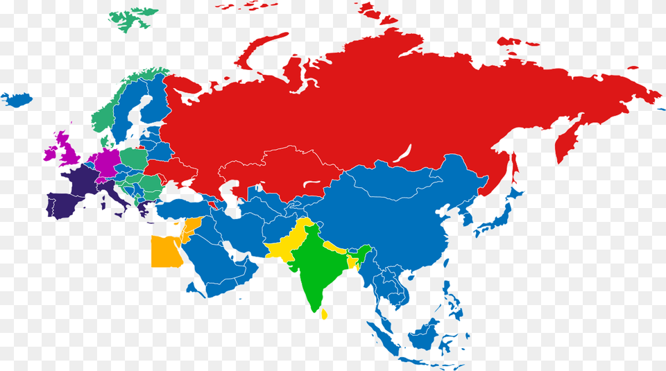 Eurasia Map Colored Asia Map Black, Chart, Plot, Atlas, Diagram Png
