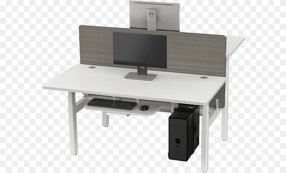 Eureka Standing Desks L Shape Right White Computer Desk, Furniture, Electronics, Table, Pc Png Image