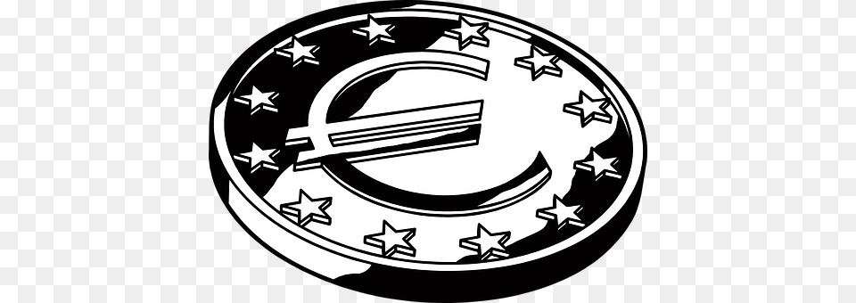 Euro Stencil, Emblem, Symbol, Disk Png Image