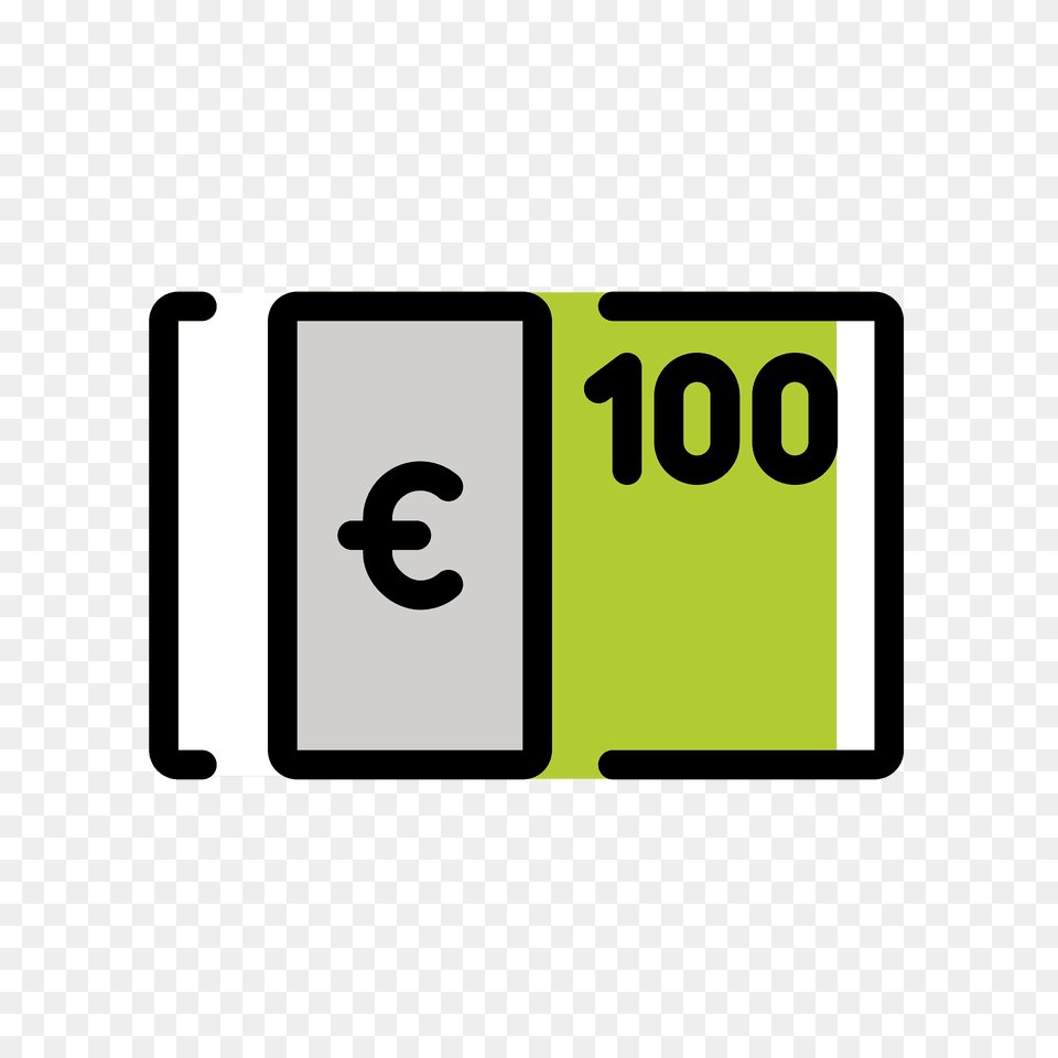 Euro Banknote Emoji Clipart, Number, Symbol, Text, Clock Free Png Download