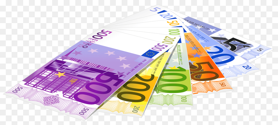 Euro Banknotes Clipart, Advertisement, Poster, Text Free Transparent Png