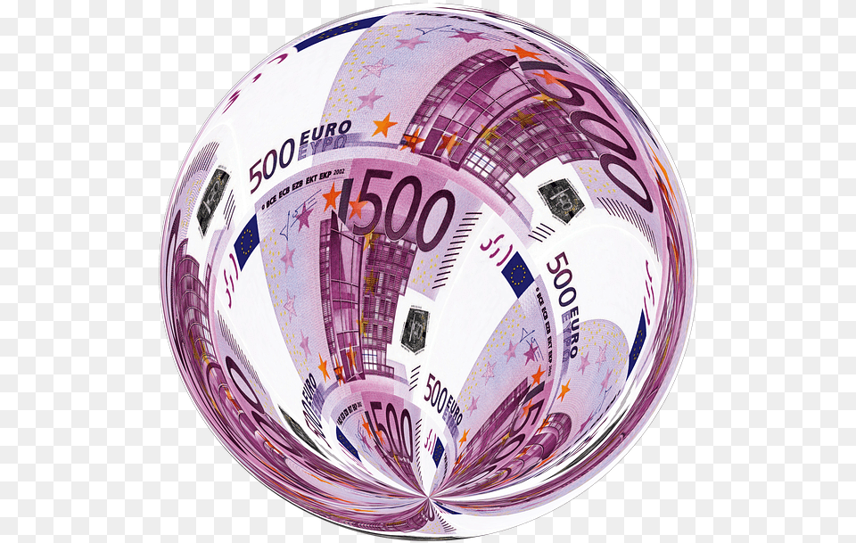 Euro Bill Currency Ball Round Pawn Money Finance Texte De Prt Entre Particulier, Sphere, Football, Soccer, Soccer Ball Free Png Download