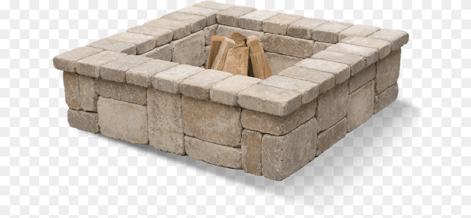 Euro Block Meremec Firepit Bethany Ledge Stone Wall, Brick Free Transparent Png