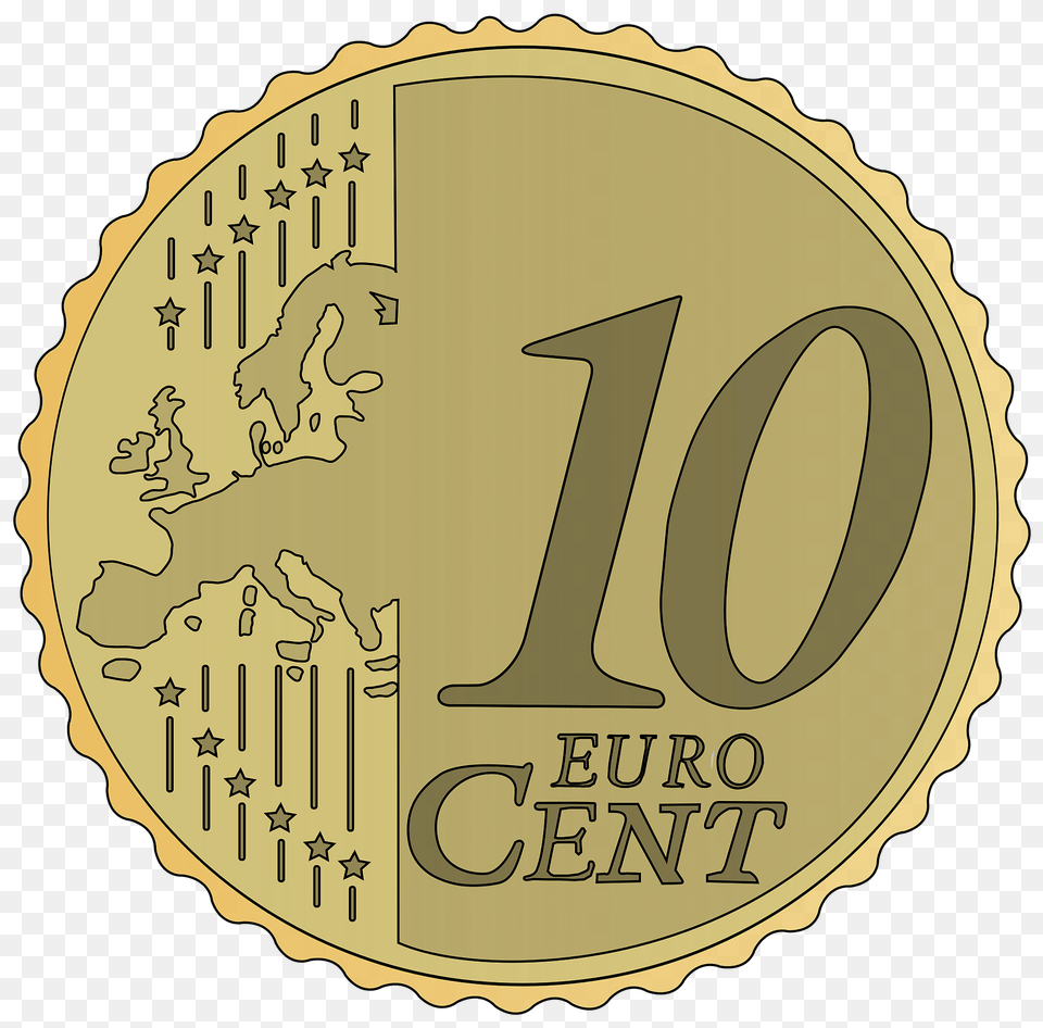 Euro Cent Clipart, Coin, Money, Text, Ammunition Png Image