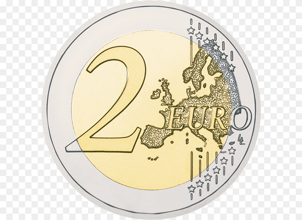 Euro Coin European Union Flag, Text, Number, Symbol, Money Free Transparent Png