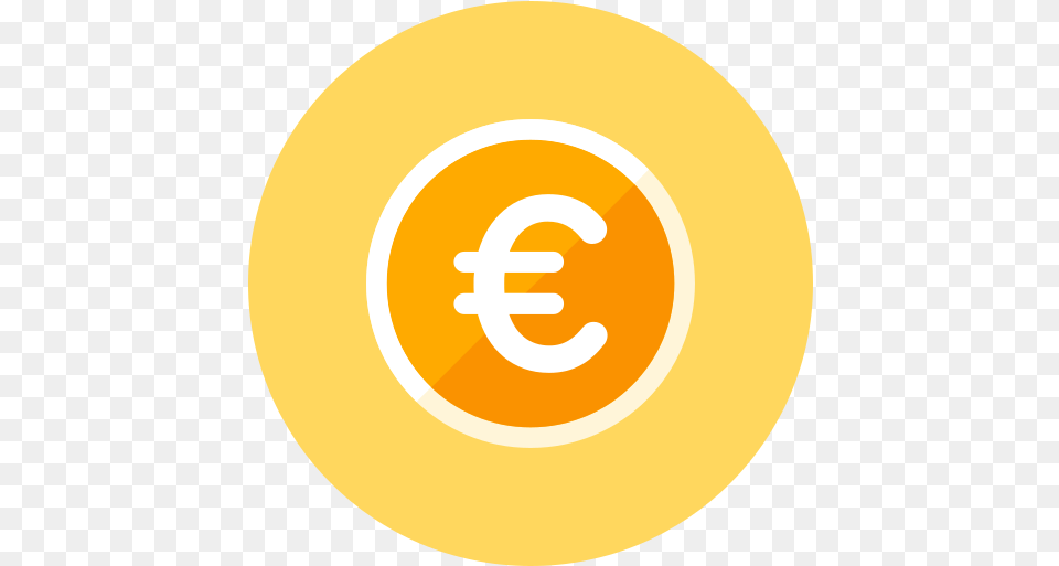 Euro Coin Free Icon Of Kameleon Yellow Round Circle, Logo, Text, Disk Png