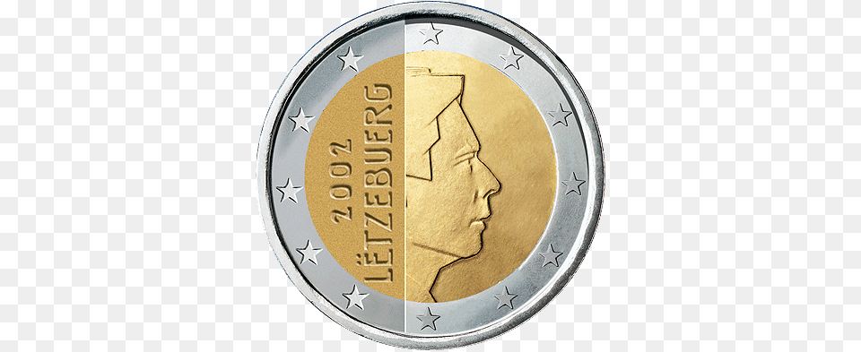 Euro Coin Lu Serie 1 Letzebuerg 2002 2 Euro, Money, Adult, Male, Man Free Transparent Png