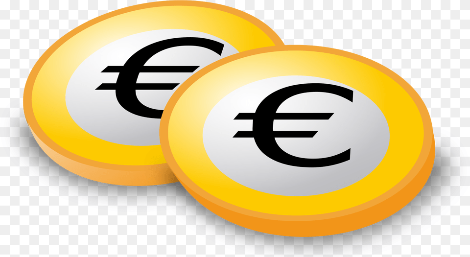 Euro Coins Clip Arts Euro Coin Clipart, Symbol, Number, Text Free Png Download
