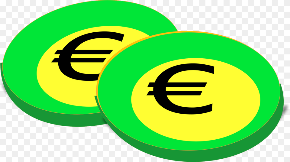 Euro Coins Euro Coin Euro Coin, Green, Disk Free Transparent Png
