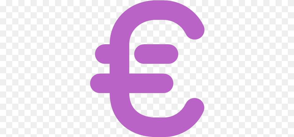 Euro Exchange Money Symbol Currency Icon Bold Purple, Text Free Png Download