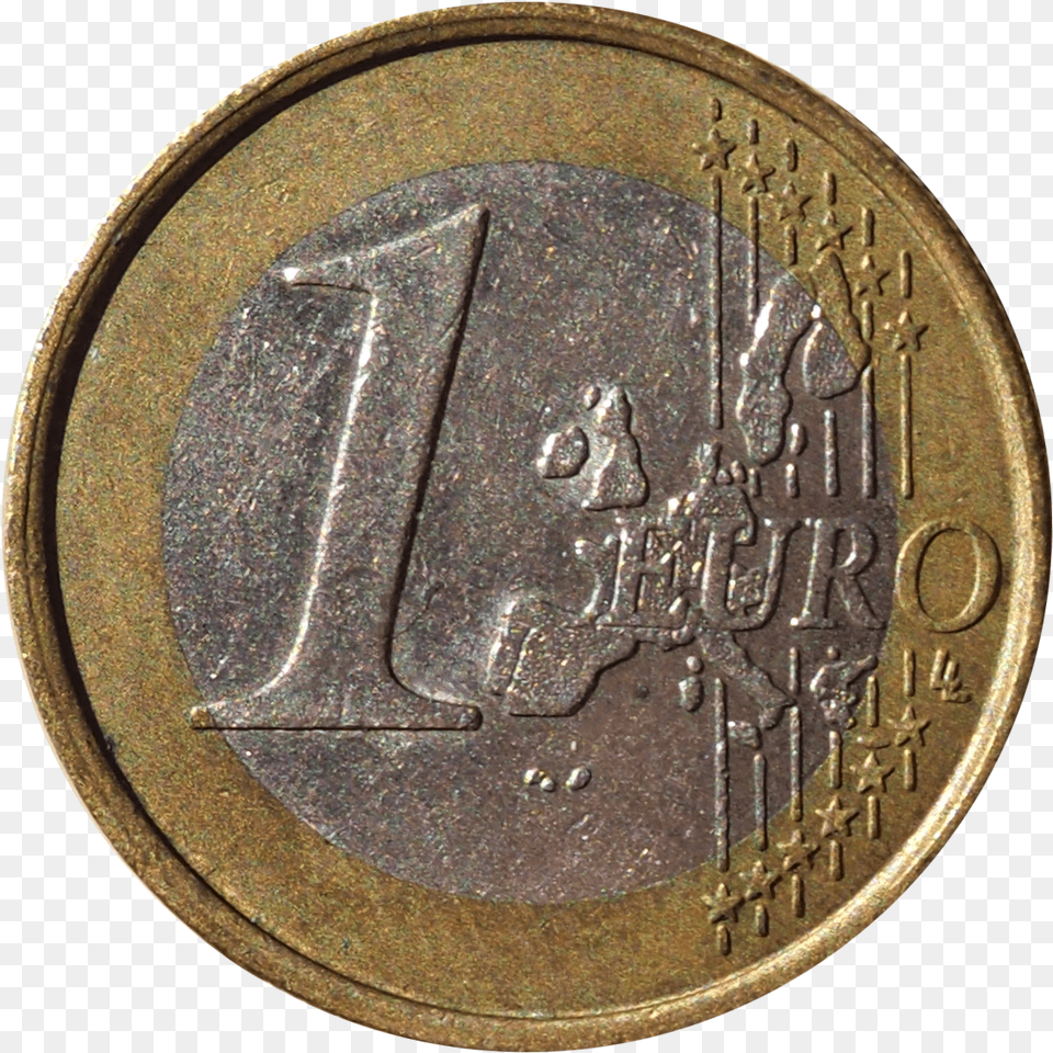 Euro Face Commune 1 Cash, Coin, Money, Dime Png Image