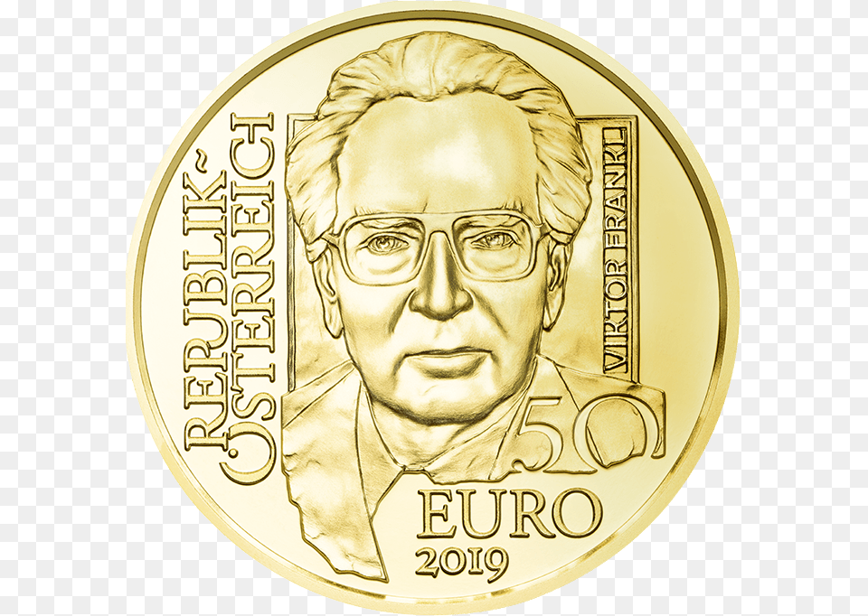 Euro Gold Coin Viktor Frankl Viktor Frankl, Man, Male, Head, Person Free Png