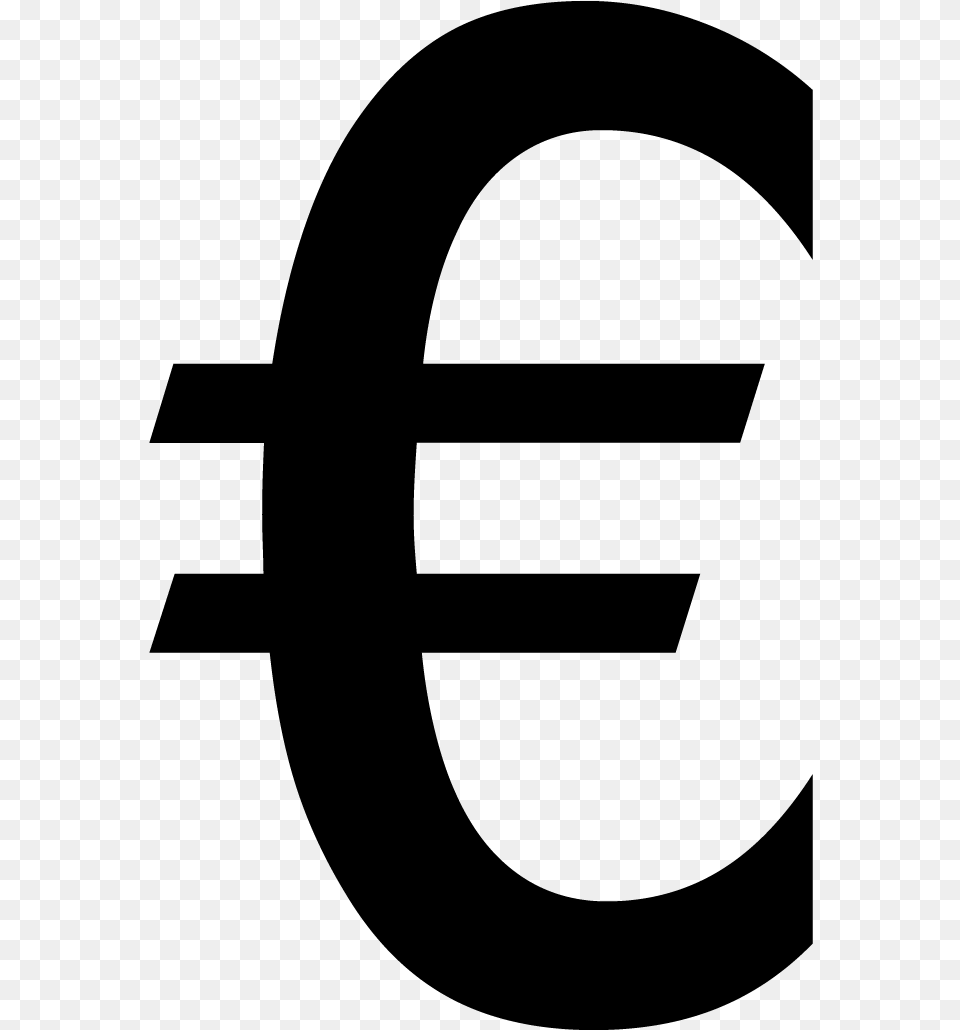 Euro Icon, Gray Png
