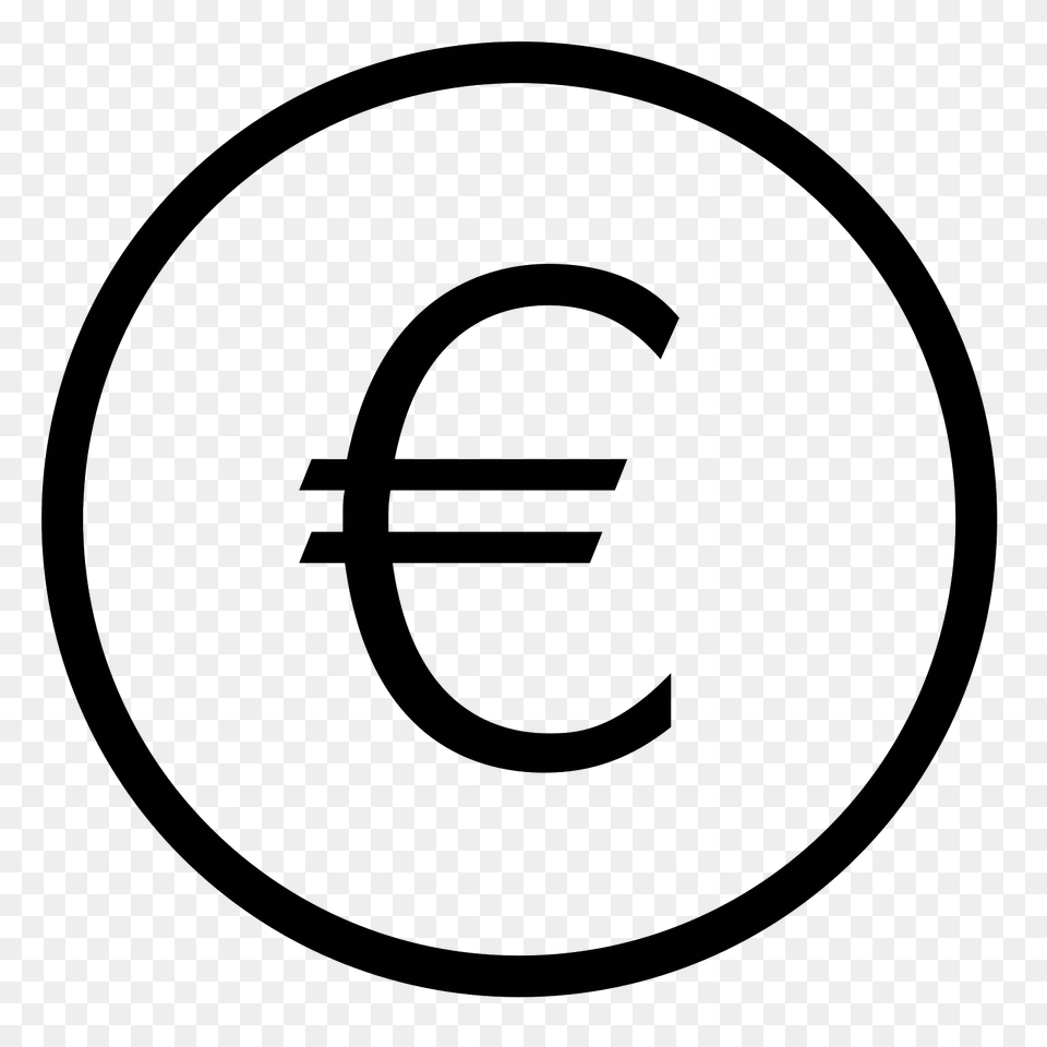 Euro Icon, Gray Png