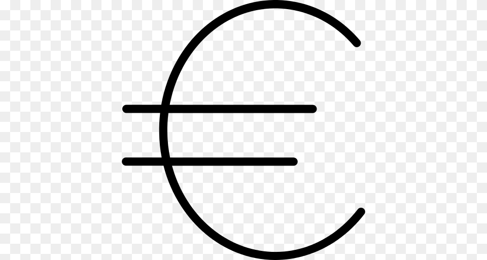 Euro Icon, Gray Png Image