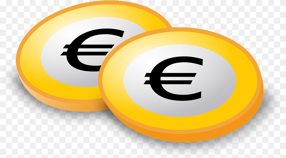 Euro Images Hd Euro Coin Clipart, Symbol, Number, Text, Badge Free Transparent Png