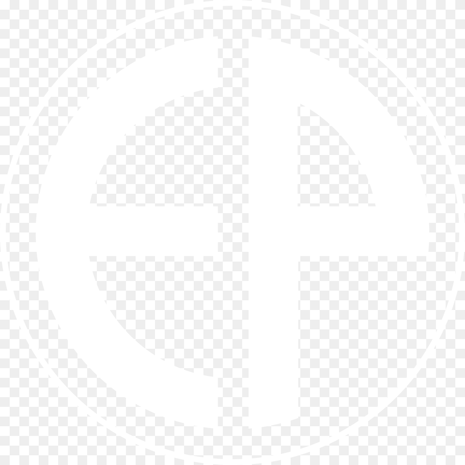 Euro Protection Logo Black And White White Background Instagram Size, Cross, Symbol, Sign, Disk Png