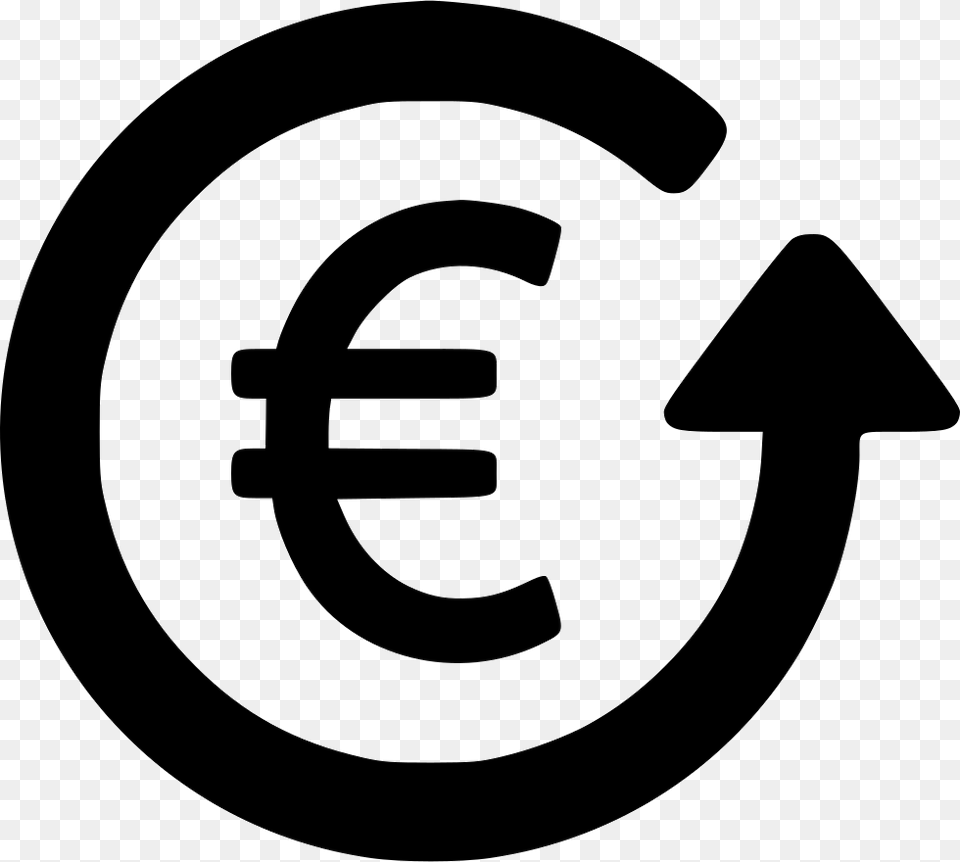 Euro Return Arrow Money Transfer Logo, Symbol, Sign, Stencil, Disk Free Png Download