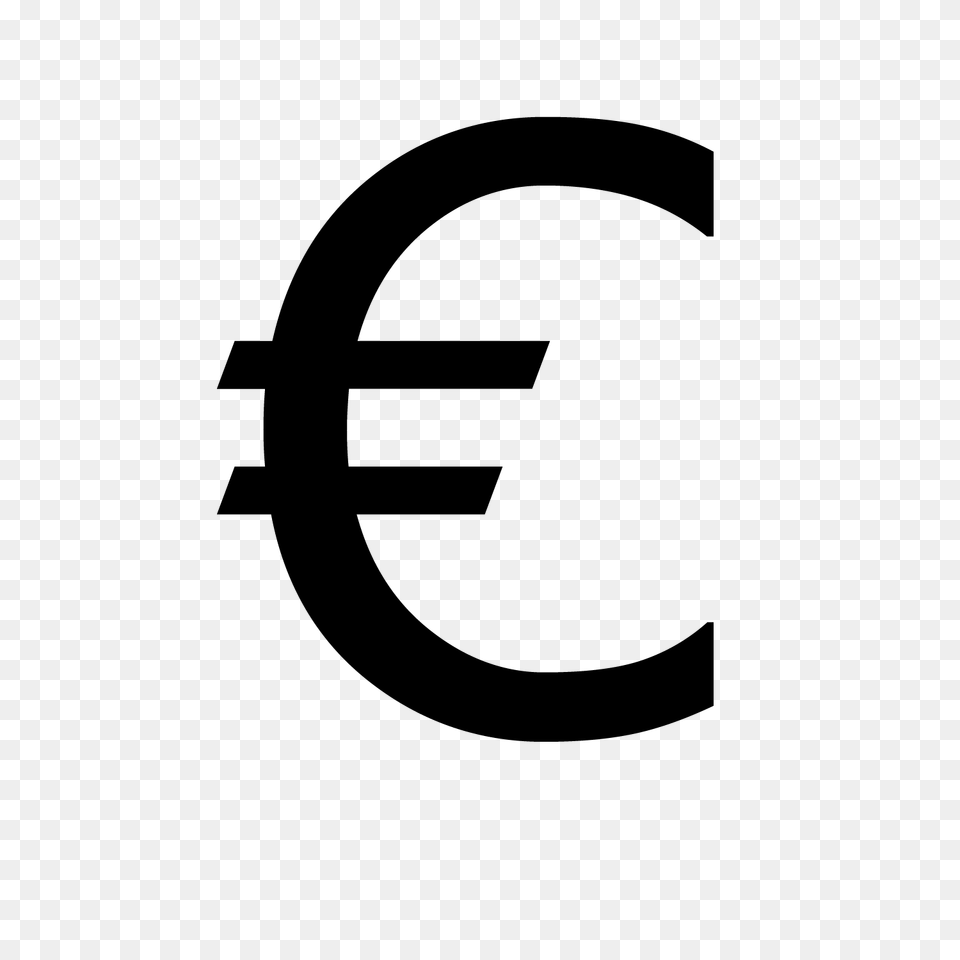 Euro Sign, Gray Free Transparent Png