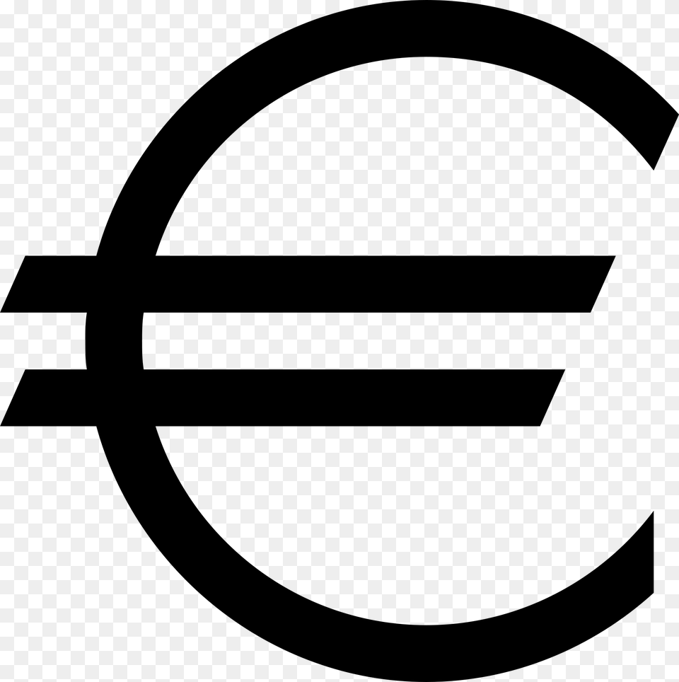 Euro Sign, Gray Png