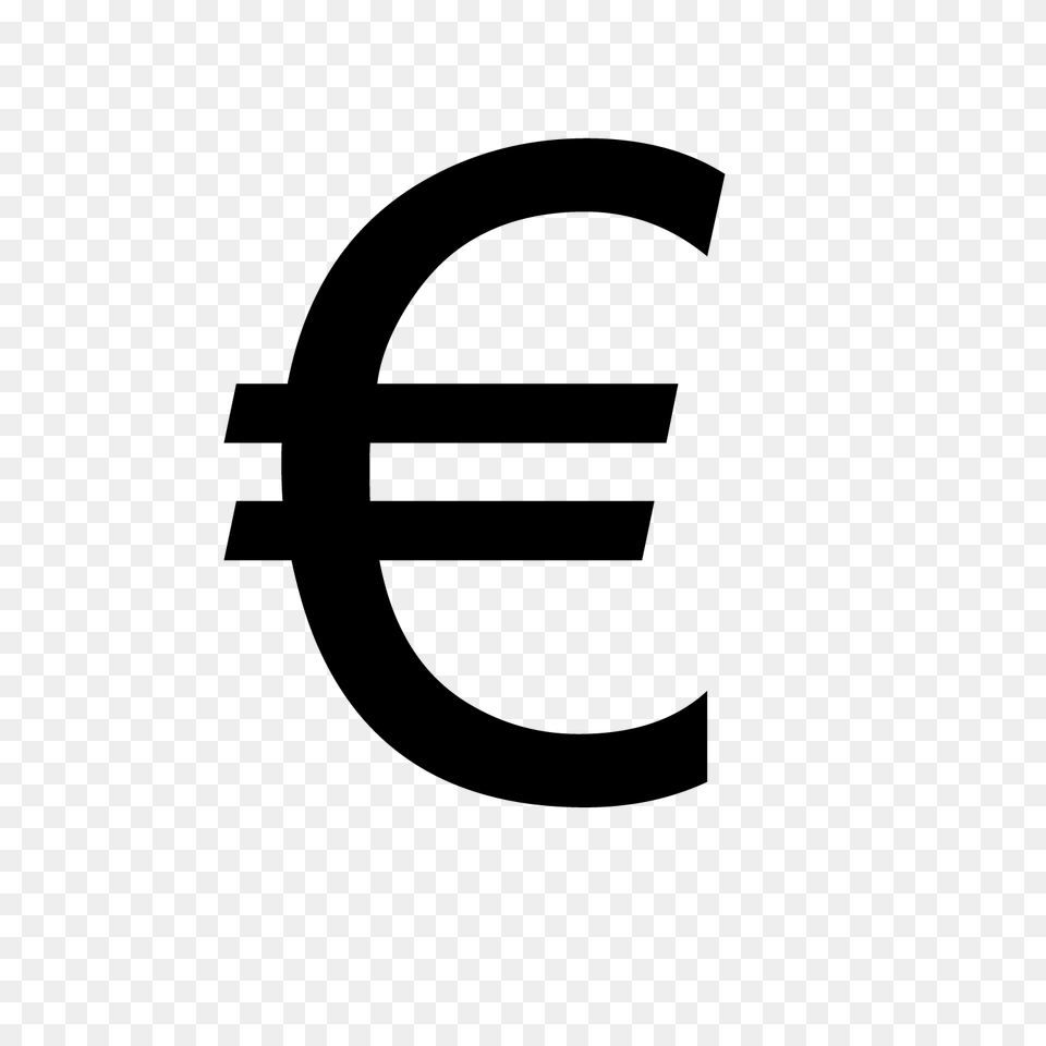 Euro Sign, Gray Free Transparent Png