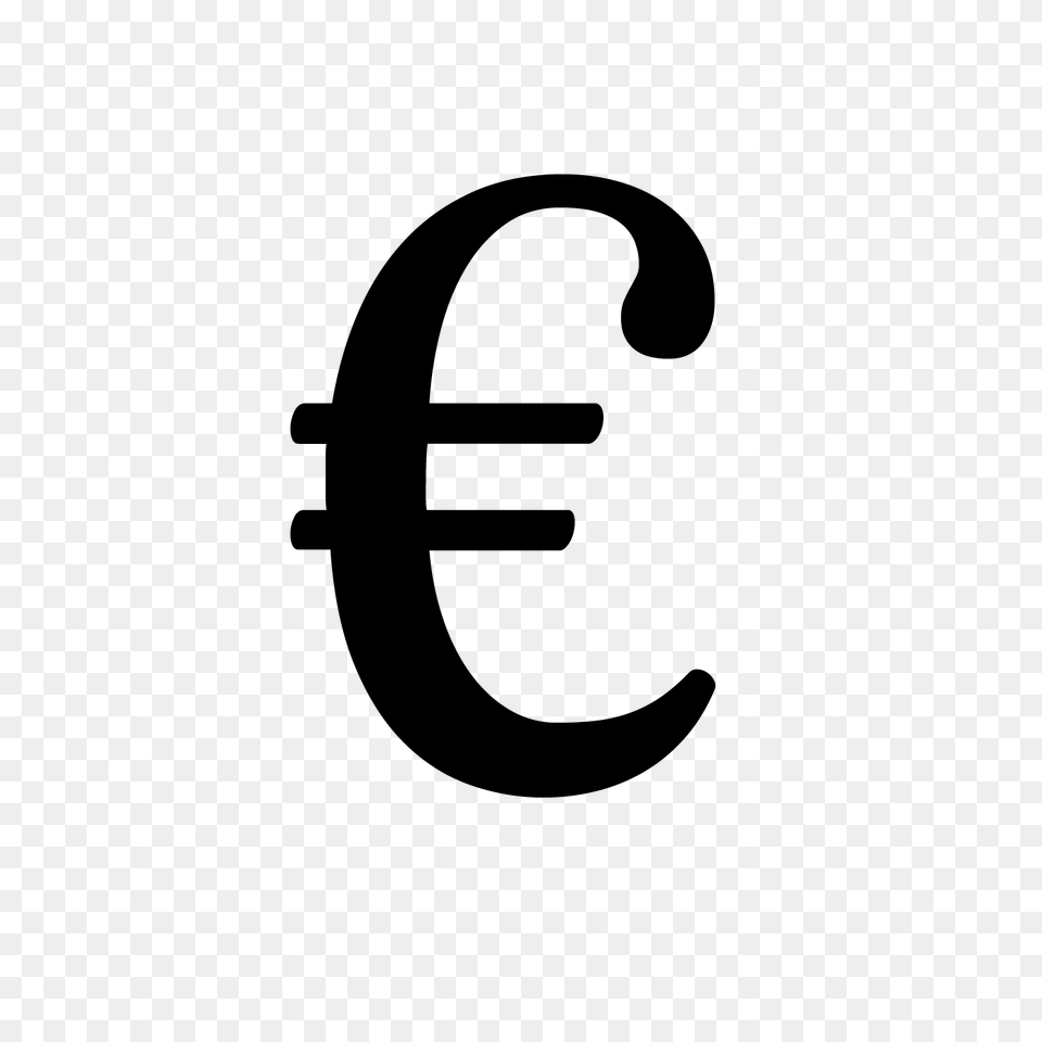 Euro Sign, Gray Free Png