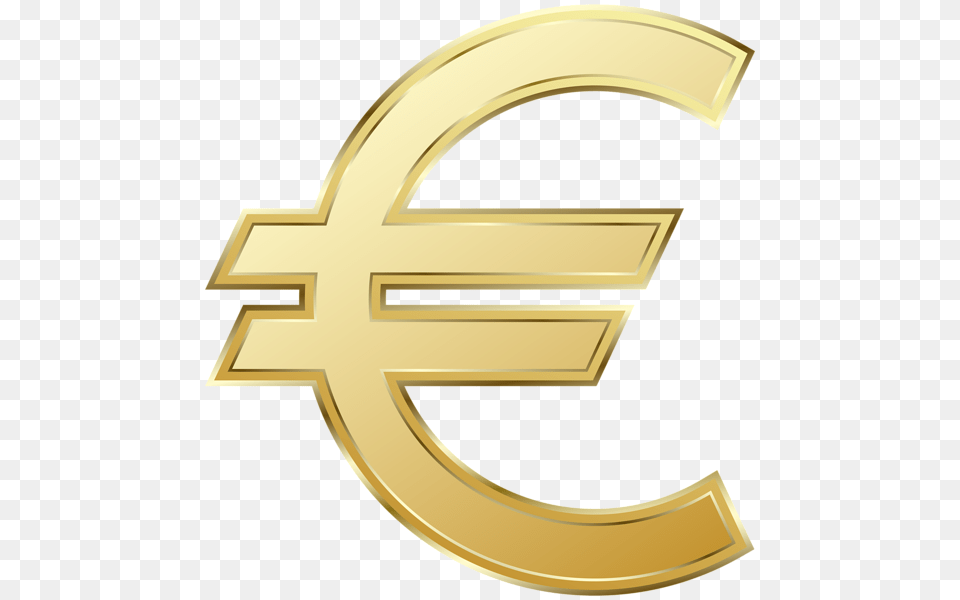 Euro Sign, Gold, Symbol, Logo, Mailbox Png Image