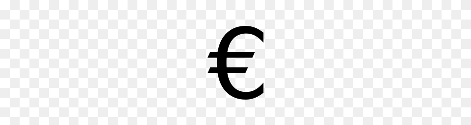 Euro Sign, Gray Png