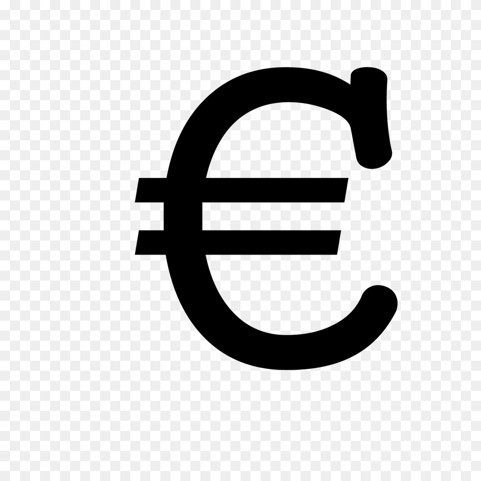 Euro Sign, Gray Png