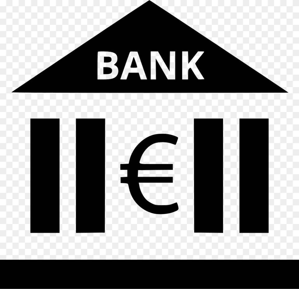Euro Sign Bank Comments Bank, Logo, Stencil Free Png