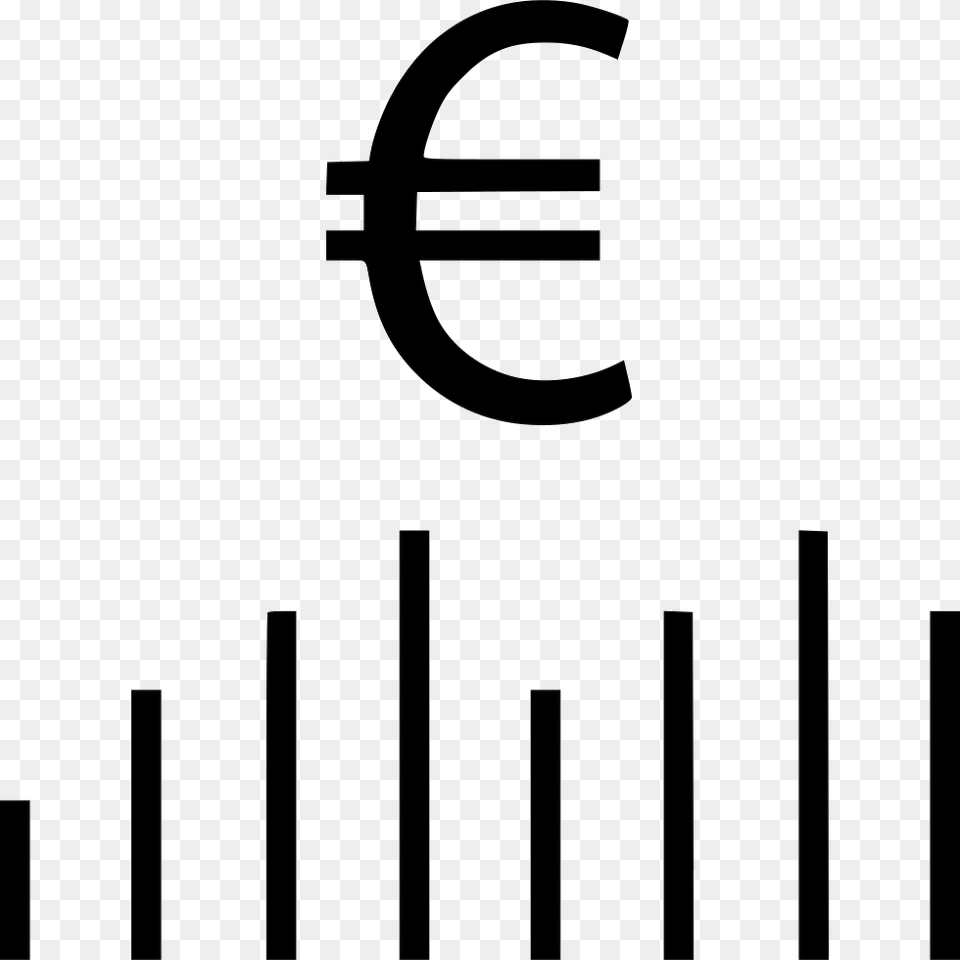 Euro Sign Bars Online Business Revenue Icon Download, Symbol, Logo, Text Free Transparent Png