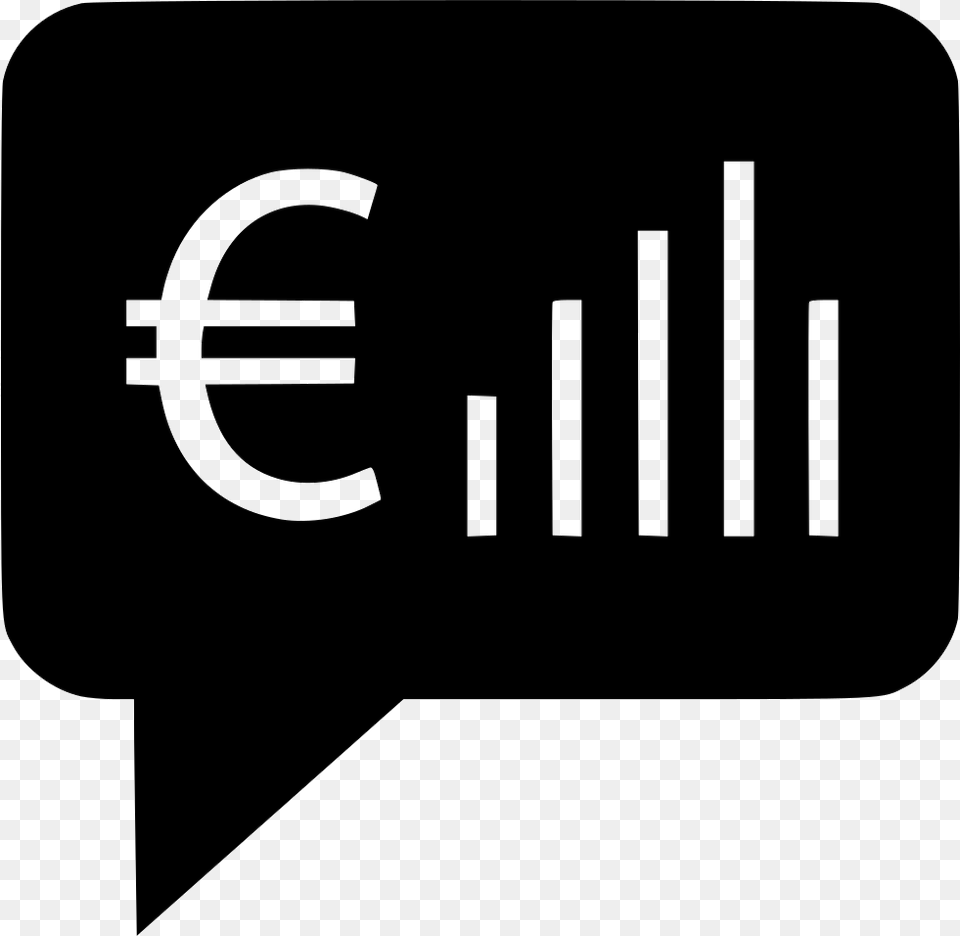 Euro Sign Email Bubble Business Comments Currency, Cutlery, Fork, Stencil, Logo Free Transparent Png