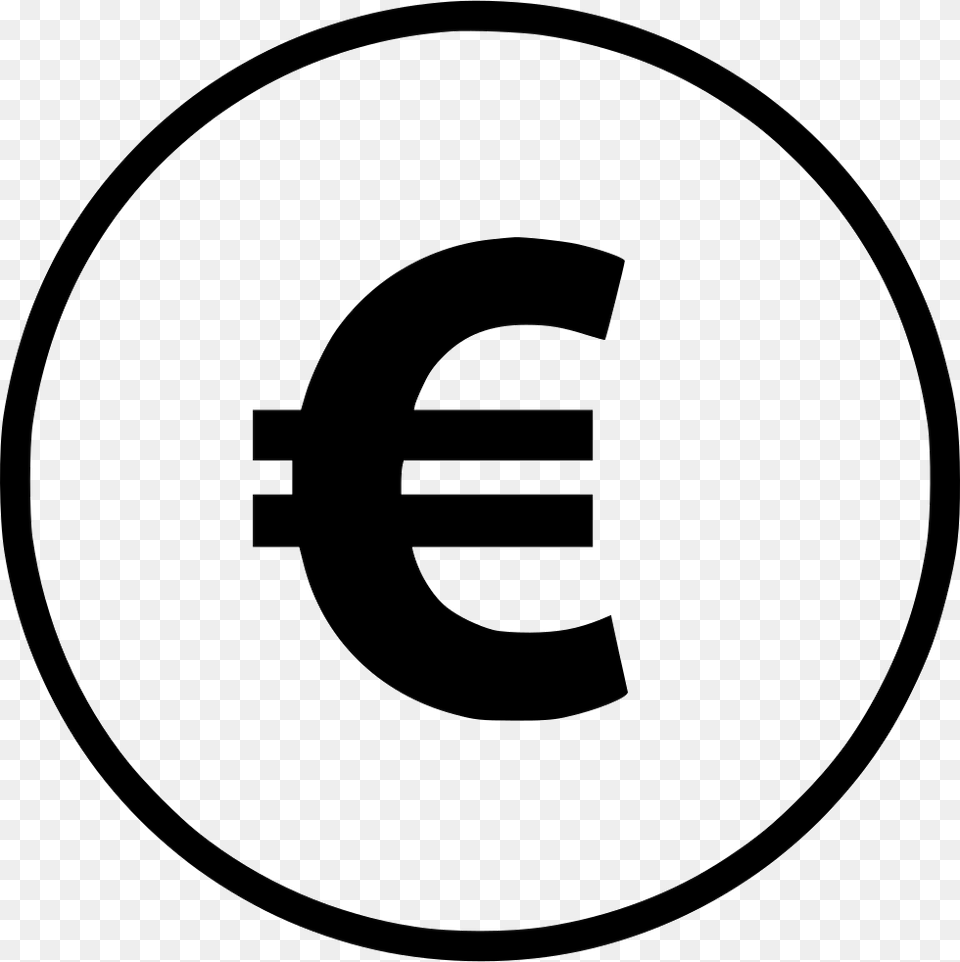 Euro Sign Pay Coin Bag Of Money Euro, Symbol, Number, Text Free Png Download