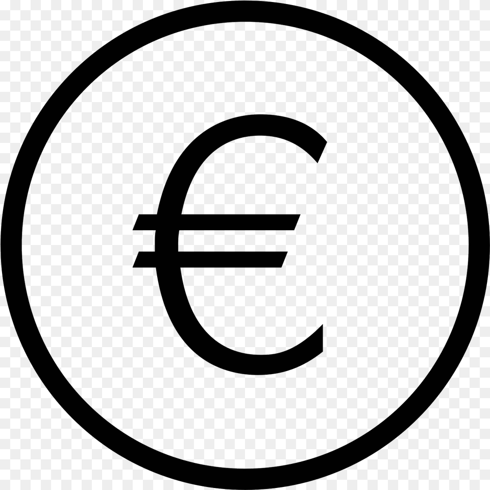 Euro Symbol Download Dollar Sign Line Icon, Gray Png