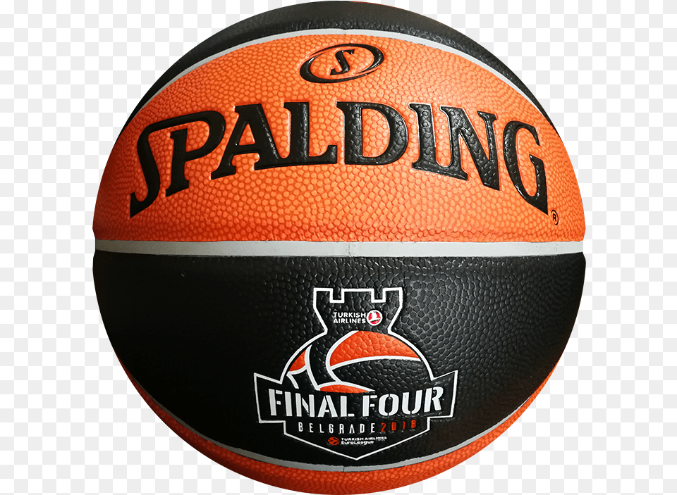 Euroleague Official F4 Belgrade Ball Basketball Pointat Spalding Euroleague Ball, Rugby, Rugby Ball, Sport Free Png