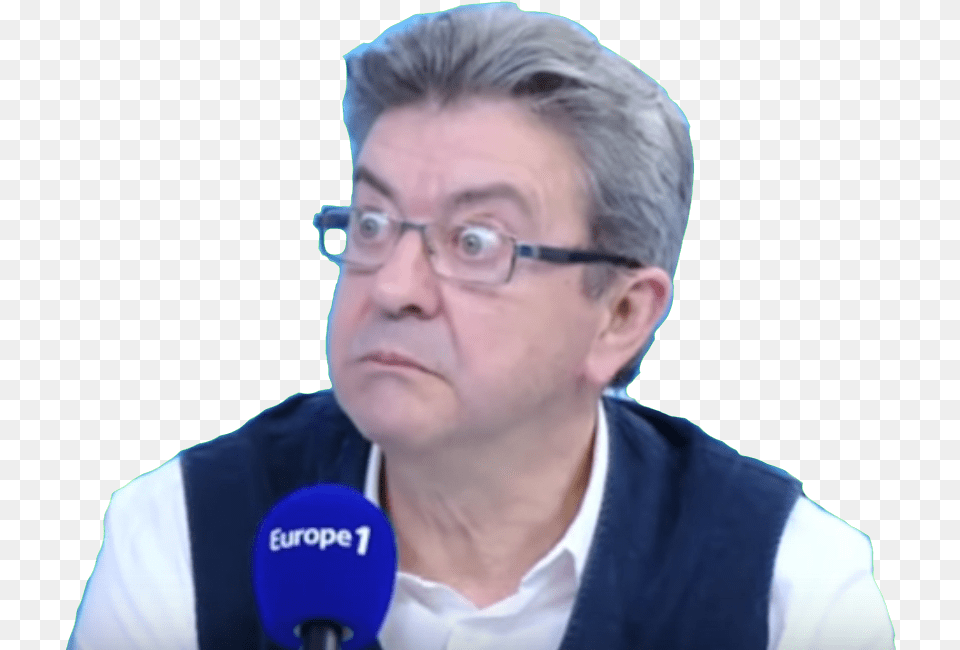 Europe 1 Jean Luc Mlenchon France Chin Nose Forehead Jean Luc Mlenchon, Person, Crowd, Electrical Device, Microphone Png Image