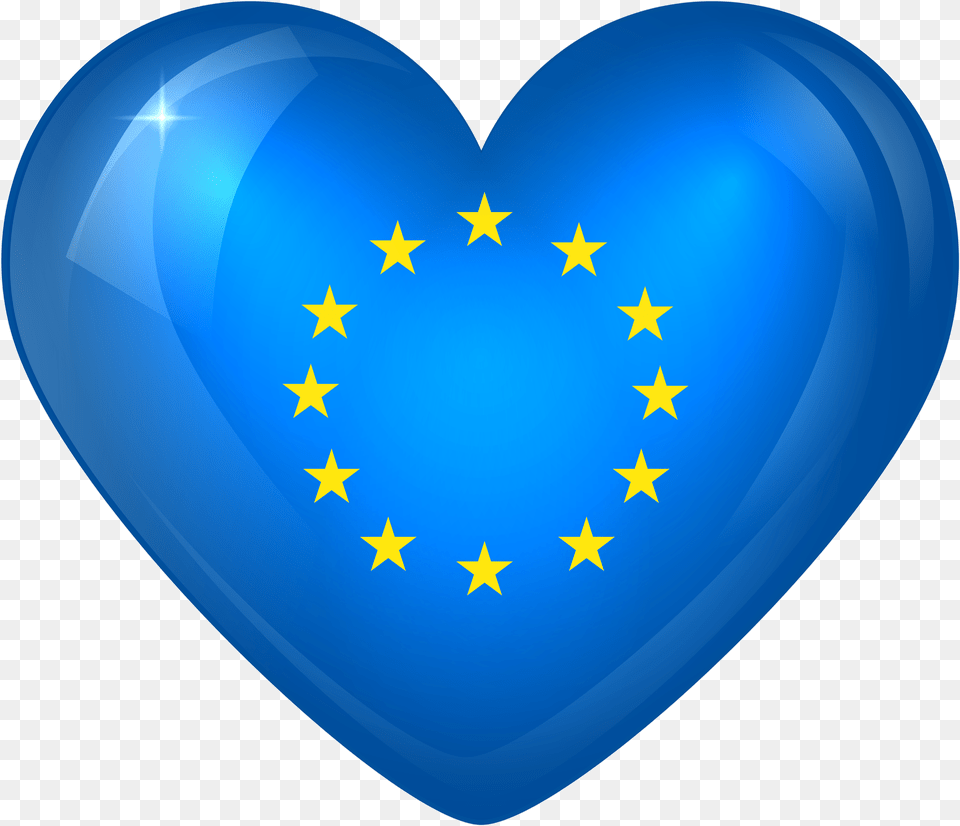 Europe Flag European Union Flag, Balloon, Heart Free Png Download