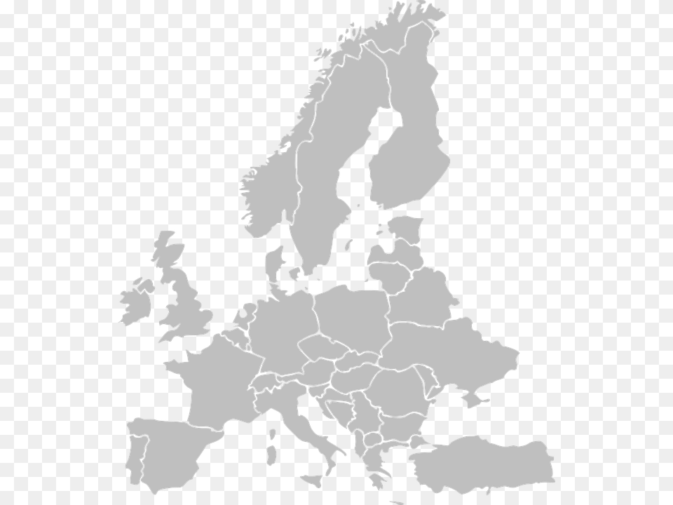 Europe Map Grey, Chart, Plot, Atlas, Diagram Free Png