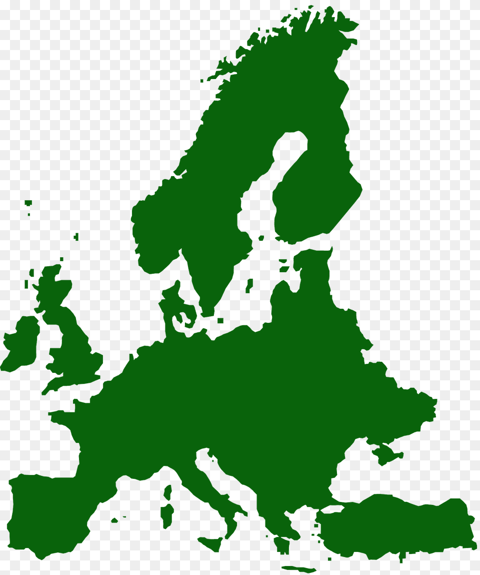 Europe Map Silhouette, Chart, Plot, Green, Land Free Transparent Png