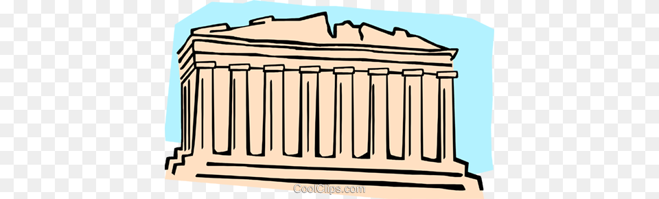 European Architecture Royalty Vector Clip Art Illustration, Building, Parthenon, Person, Pillar Free Png