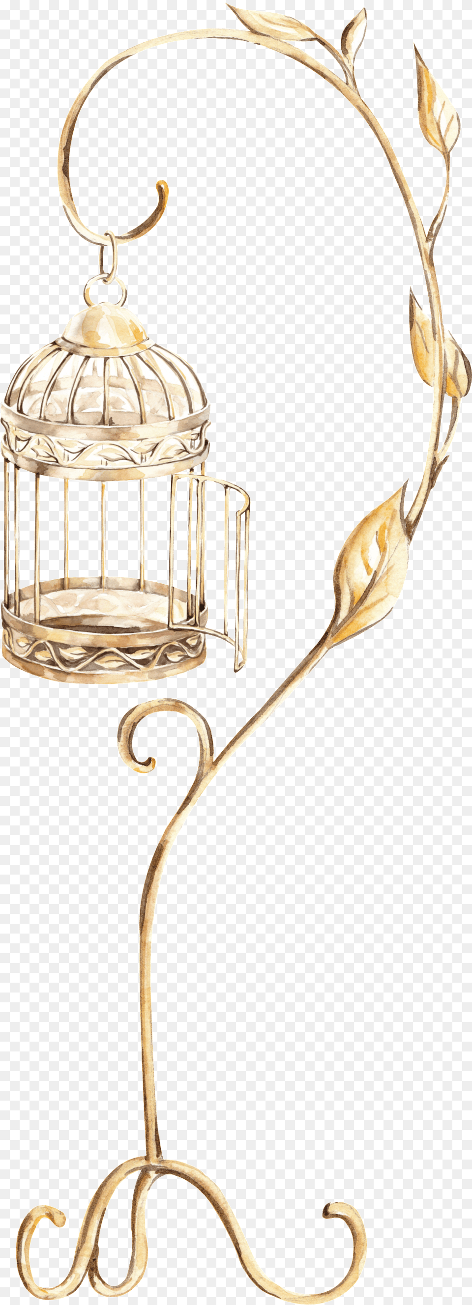 European Bird Cage Transparent Cage, Lamp Png Image