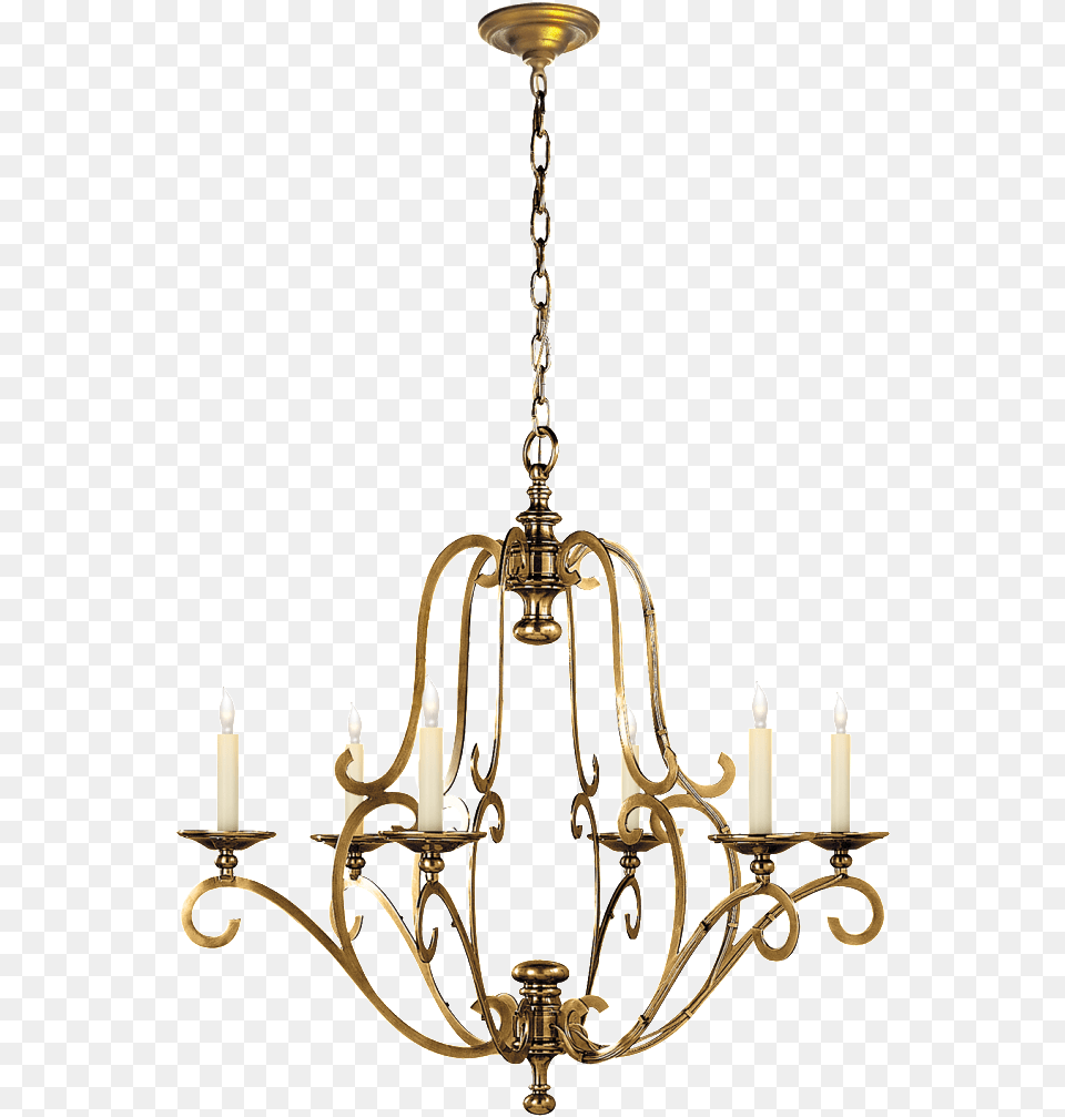 European Candlestick Element Chapman Scroll 4 Light Burnished Brass Pendant, Chandelier, Lamp Free Transparent Png