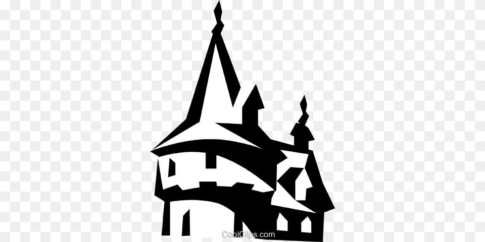 European Castle Royalty Vector Clip Art Illustration, Architecture, Building, Spire, Tower Png Image