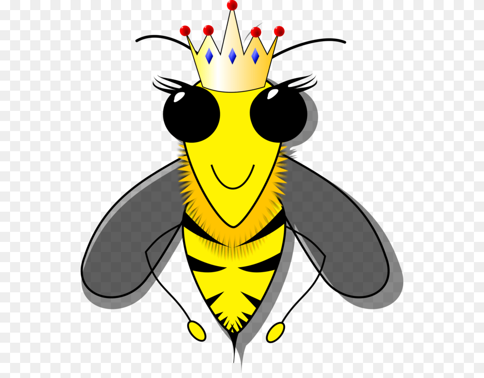 European Dark Bee Queen Bee Beehive Bumblebee, Accessories, Jewelry, Crown, Animal Png Image