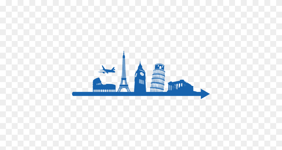 European Landmarks Silhouette, Ship, Navy, Military, Transportation Free Png Download