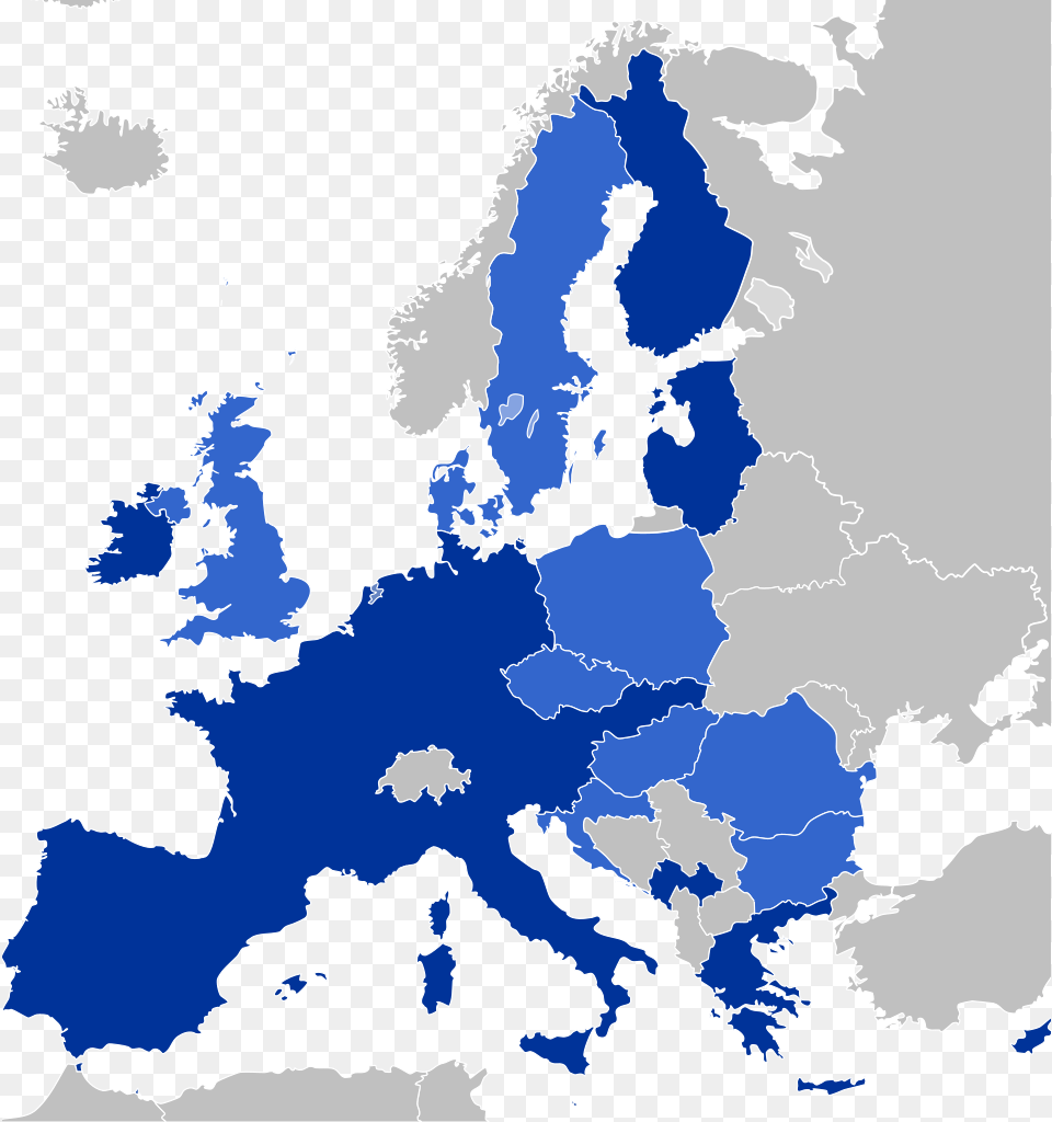 European Union And Candidates European Single Market Map, Chart, Plot, Atlas, Diagram Free Png Download